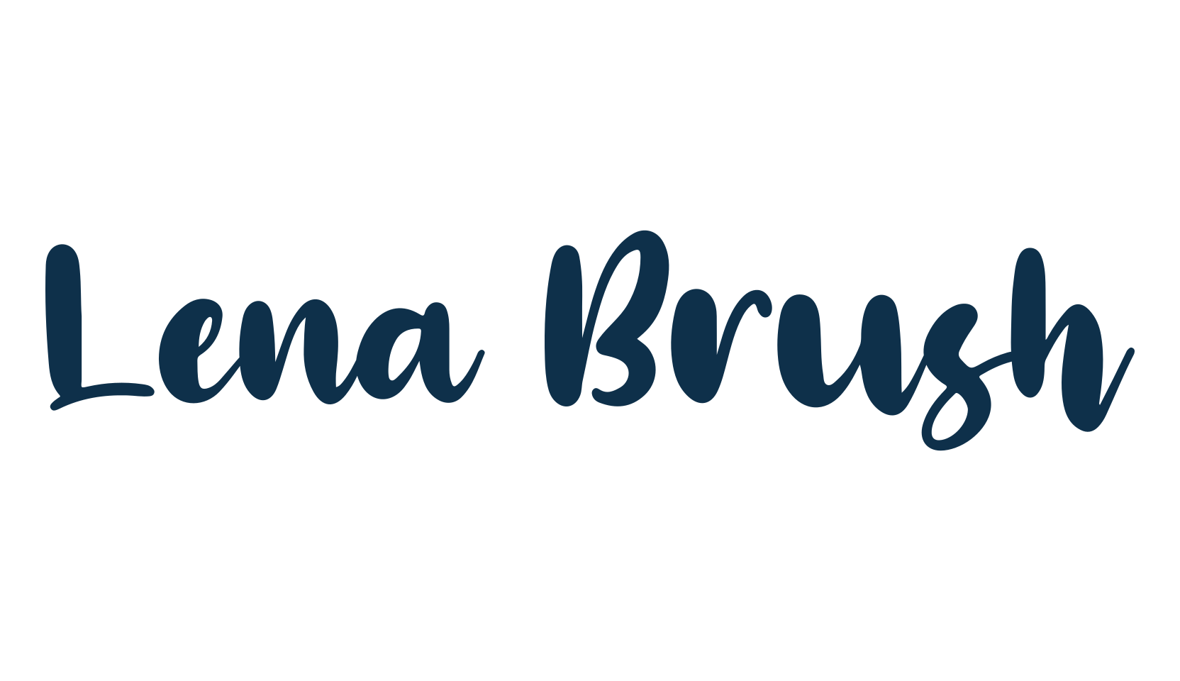 Lena Brush, brush font preview