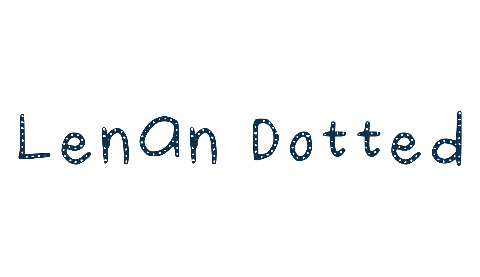 Lenan Dotted, various font preview