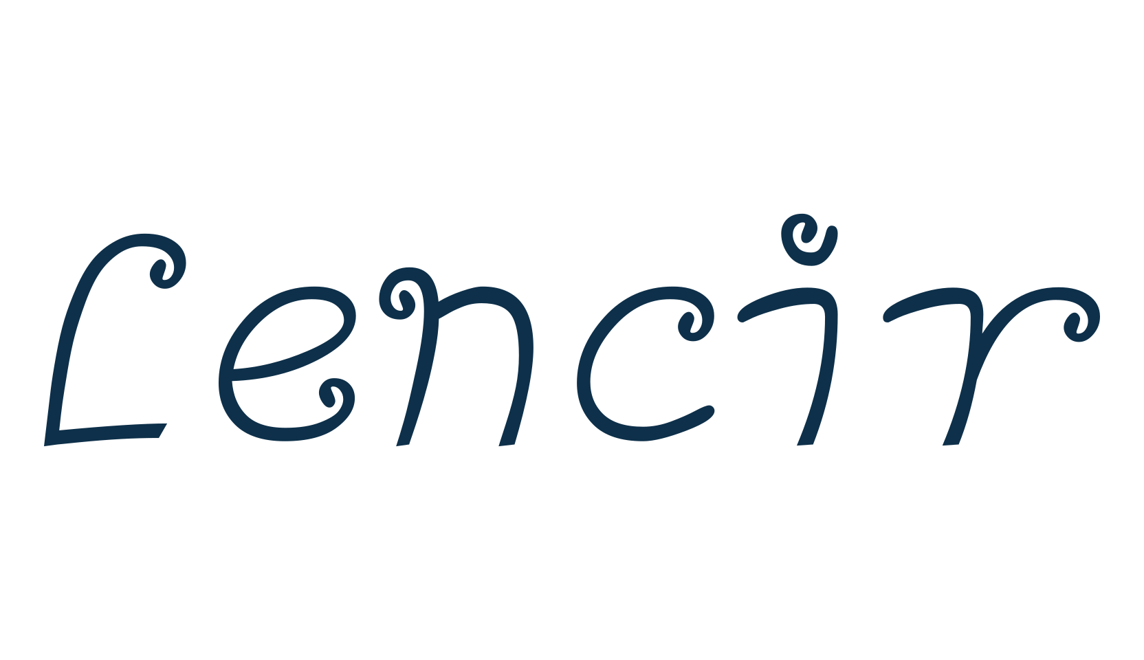 Lencir, fancy curly decorative font preview