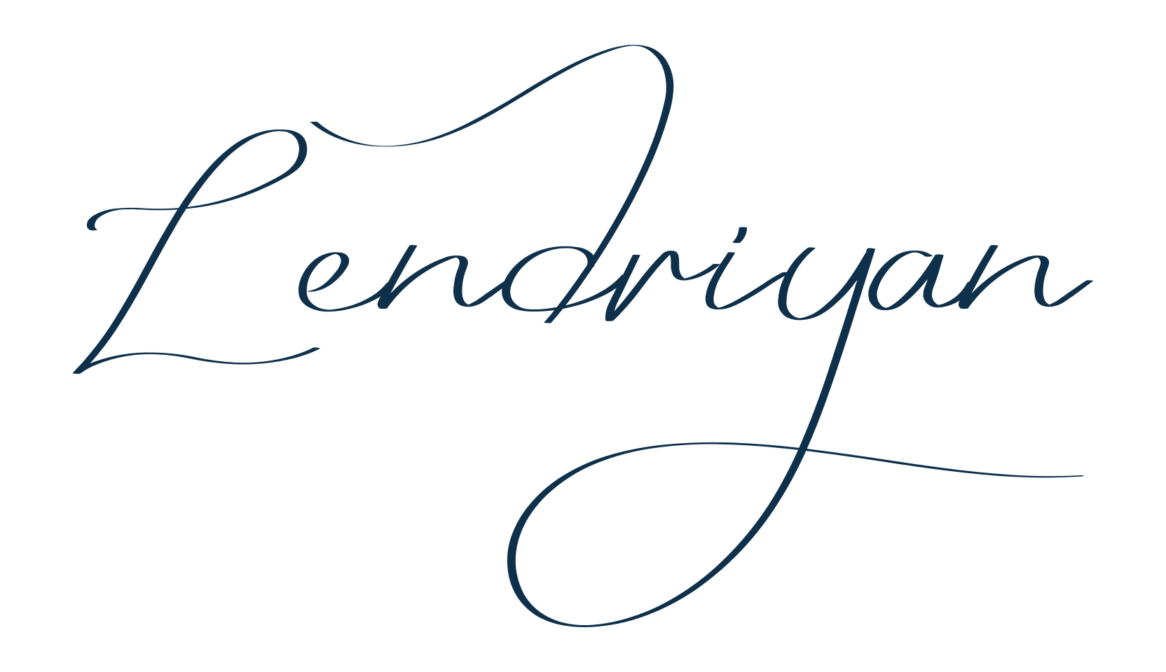 Lendriyan, script calligraphy fancy decorative font preview
