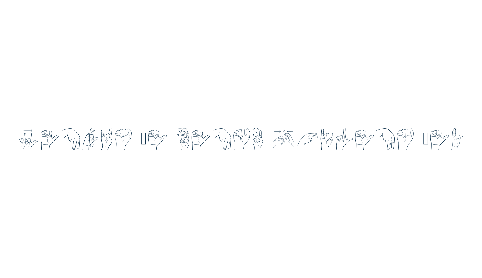 Lengua De Senas Chilena Hef, fancy decorative font preview