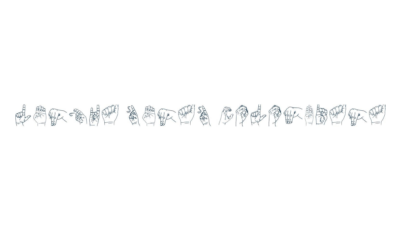 Lengua Senas Colombiana, display market font preview