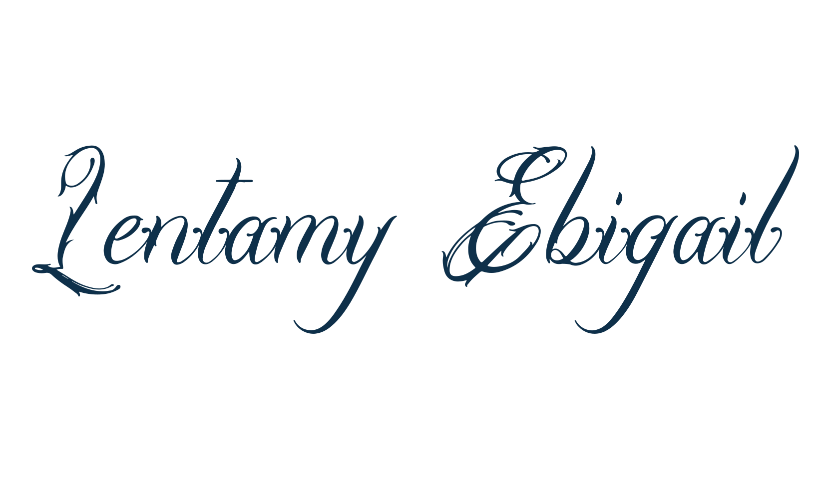 Lentamy Ebigail, calligraphy font preview