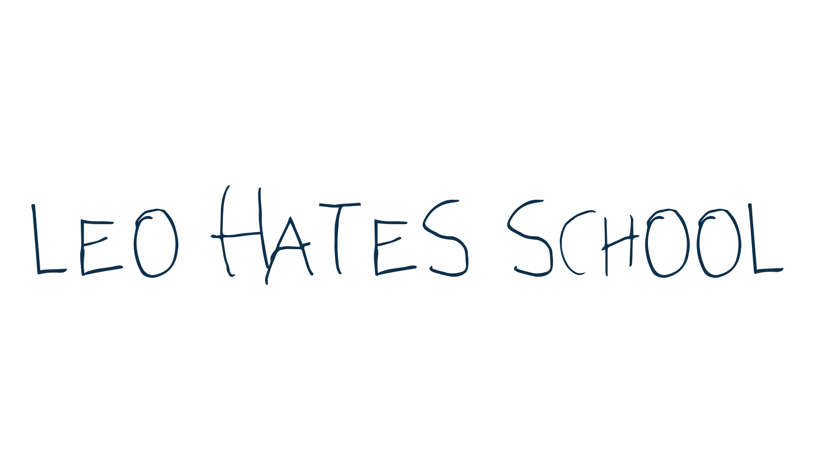 Leo Hates School, script school fancy decorative calligraphy font preview