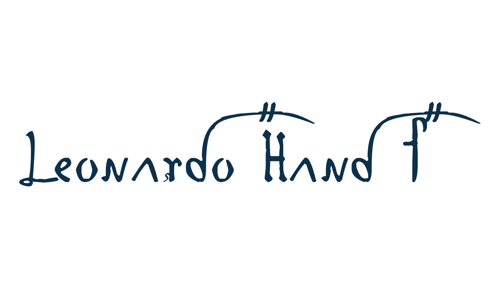 Leonardo Hand F, various font preview