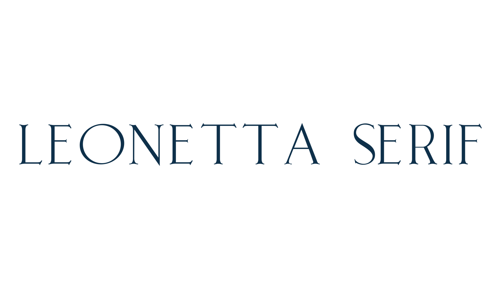 Leonetta Serif, basic serif font preview