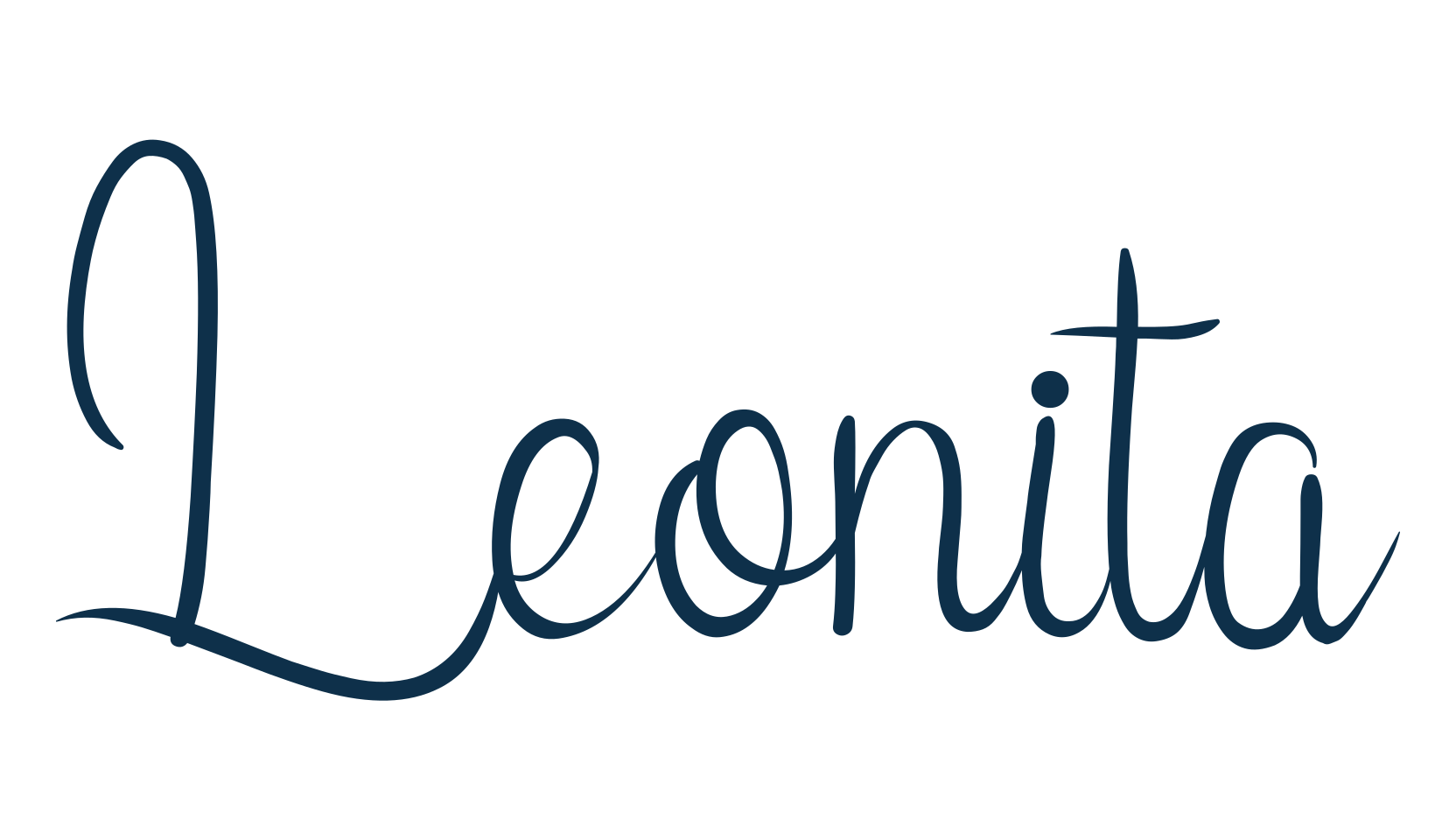 Leonita, handwriting font preview