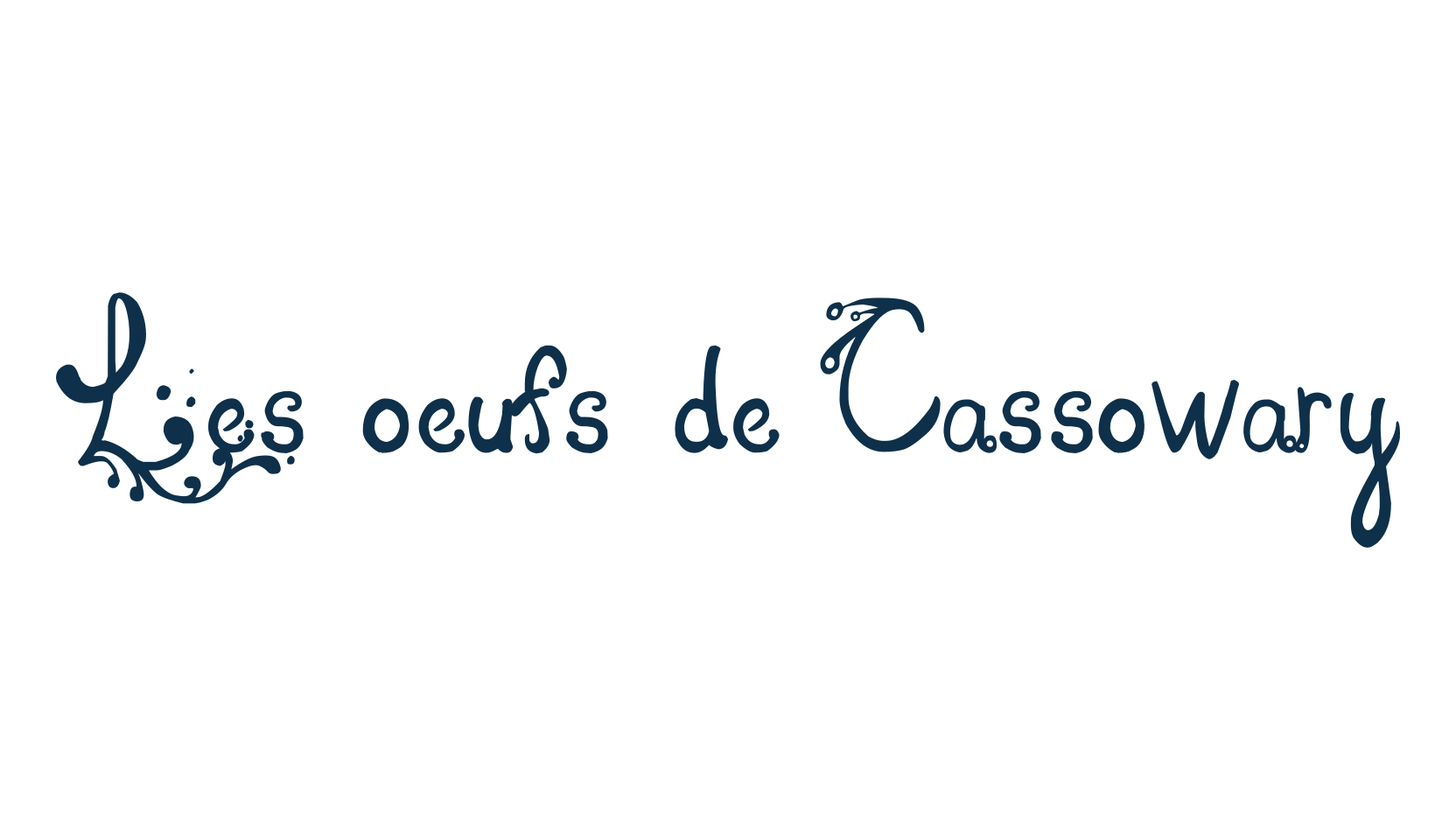 Les oeufs de Cassowary, fancy various decorative script calligraphy font preview