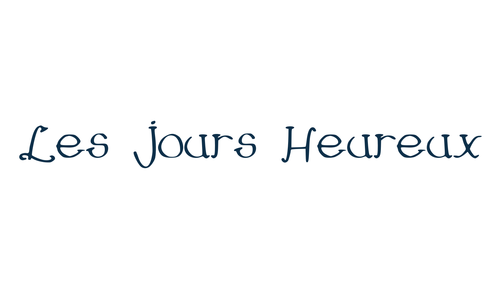 Les Jours Heureux, various font preview