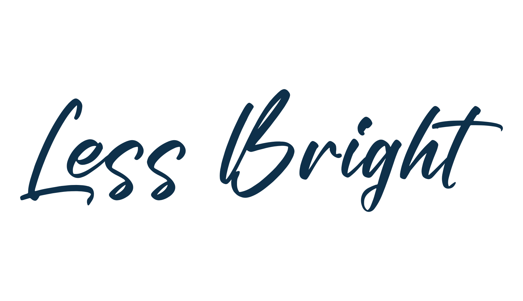 Less Bright, script handwritten fancy decorative calligraphy font preview