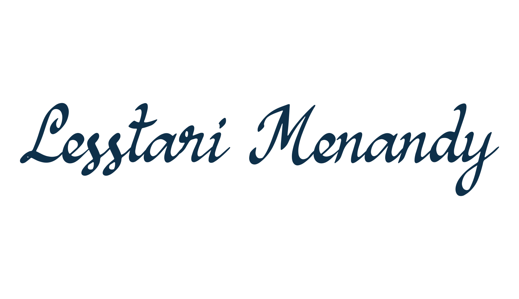 Lesstari Menandy, fancy various decorative script calligraphy font preview