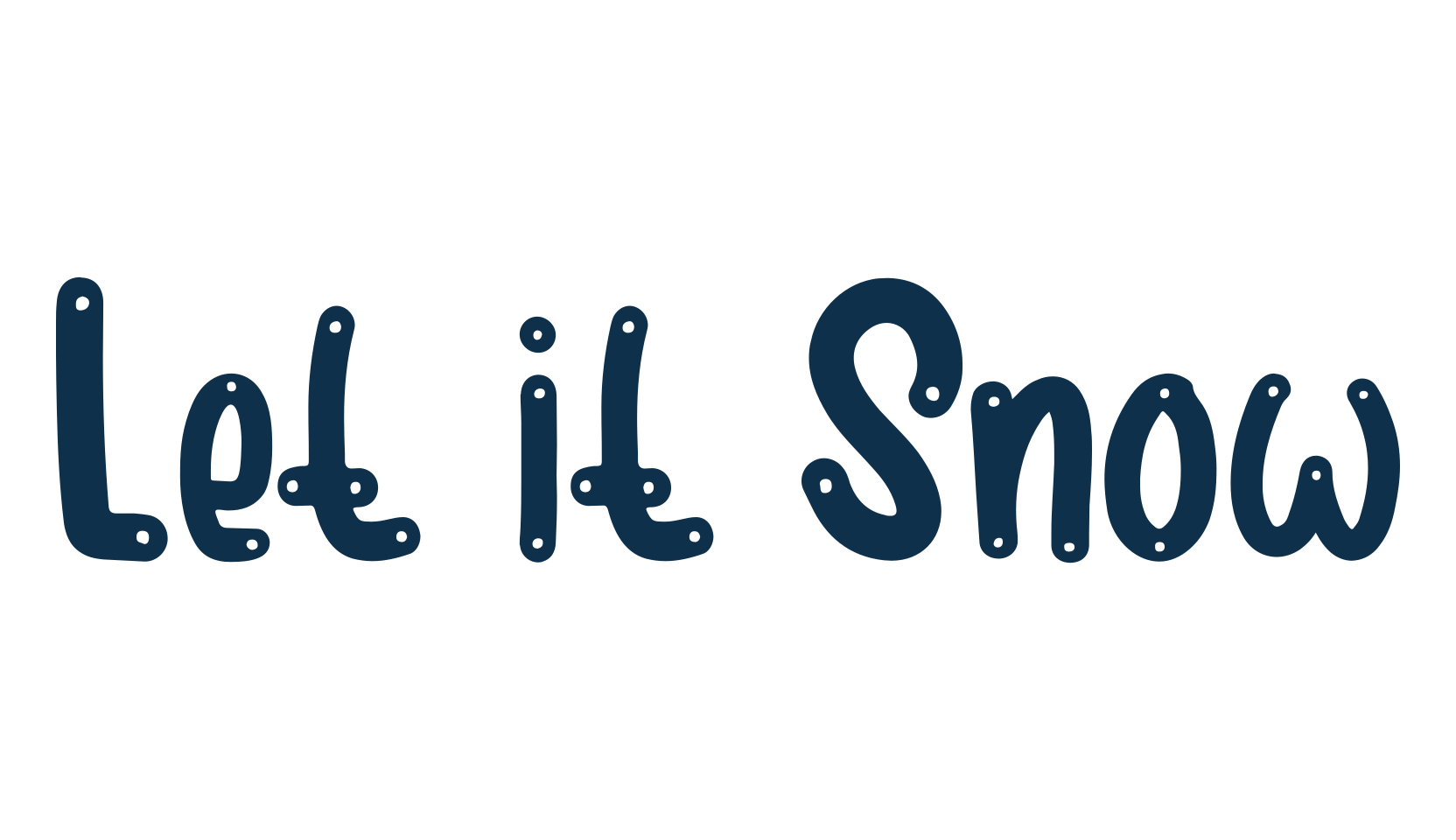 Let it Snow, fancy various decorative font preview