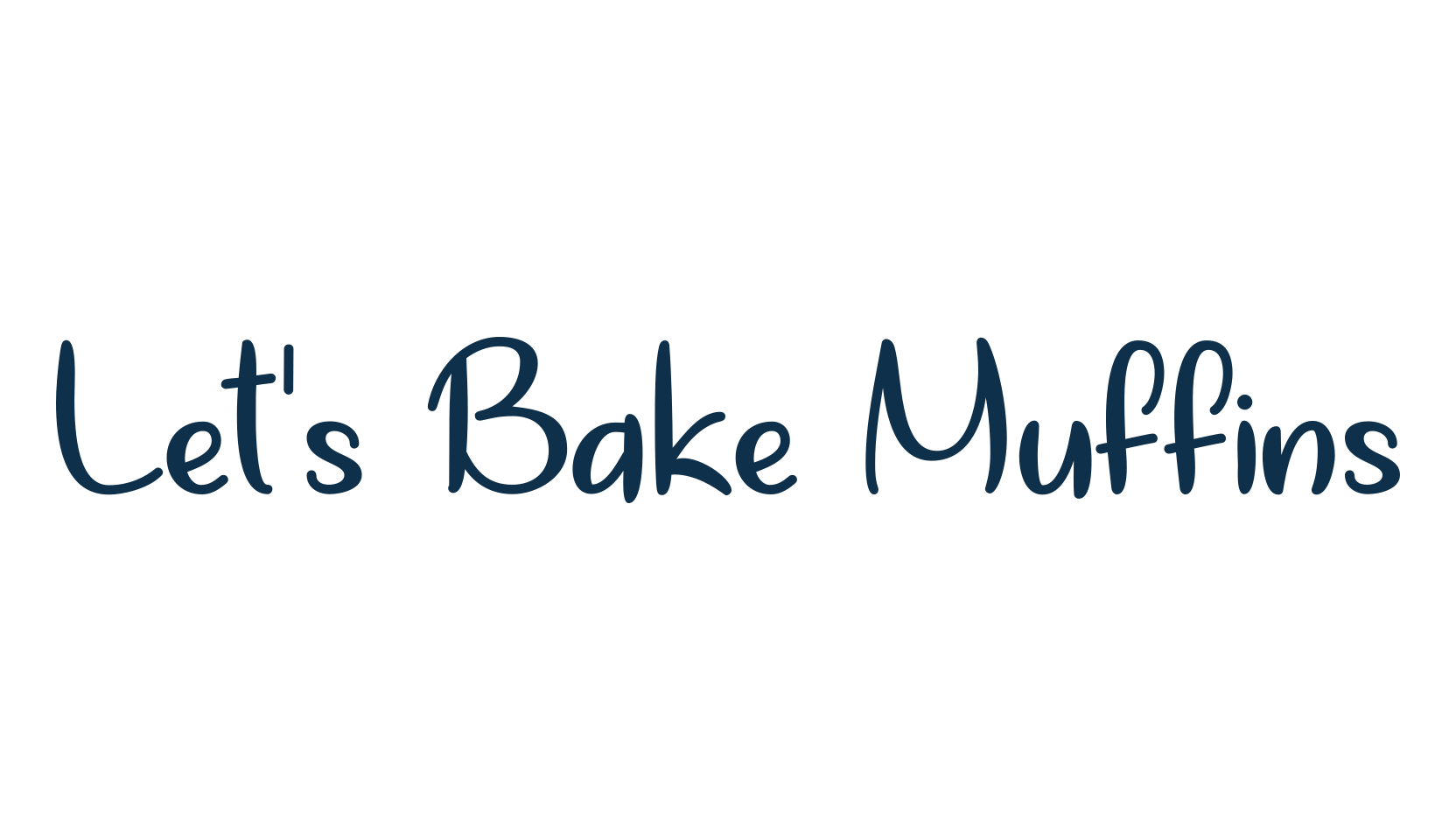 Let's Bake Muffins, display market font preview