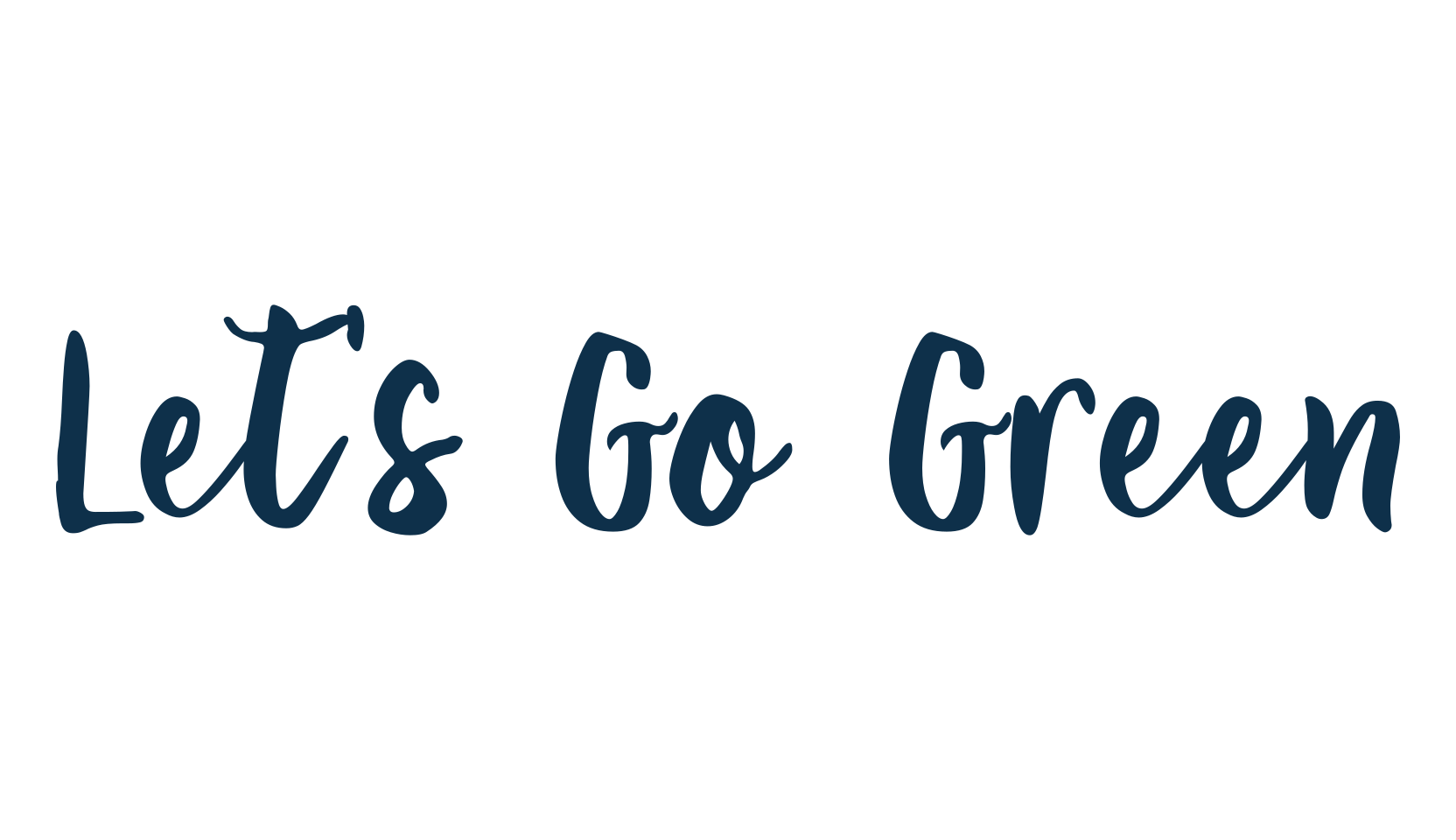 Let's Go Green, script brush fancy decorative calligraphy font preview