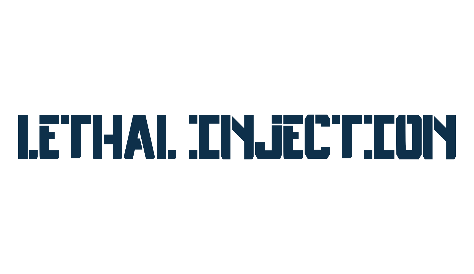 Lethal Injection, fancy stencil, army decorative font preview