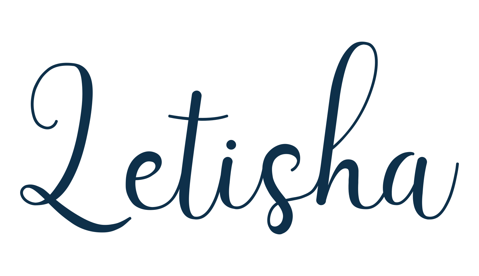 Letisha, calligraphy font preview