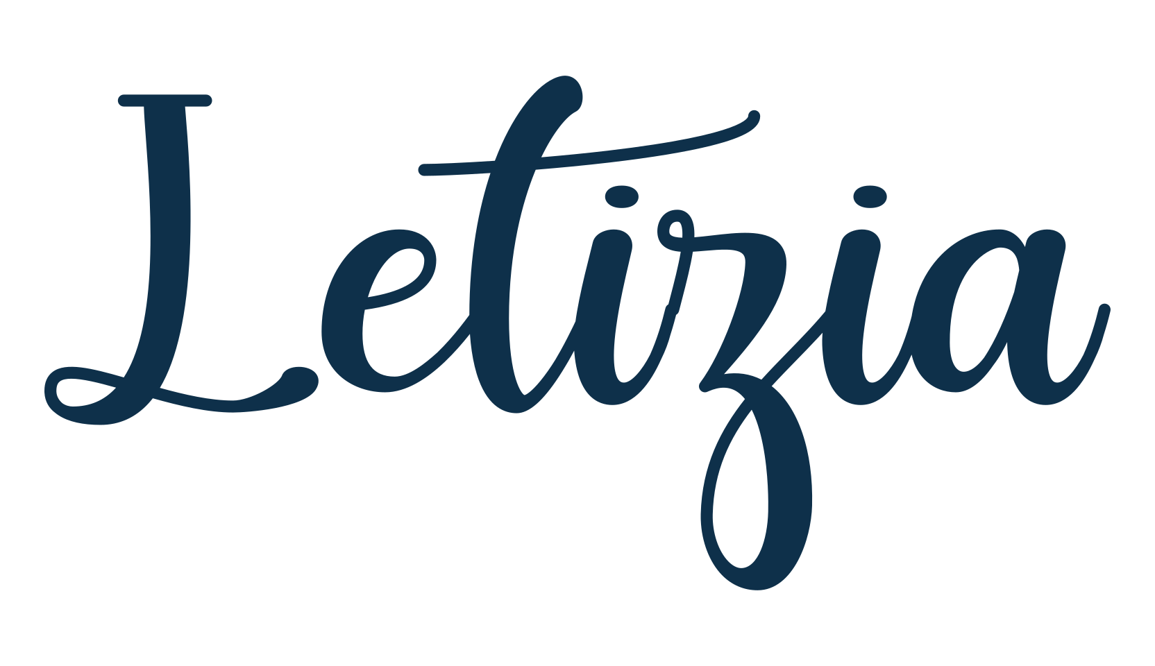 Letizia, script calligraphy fancy decorative font preview