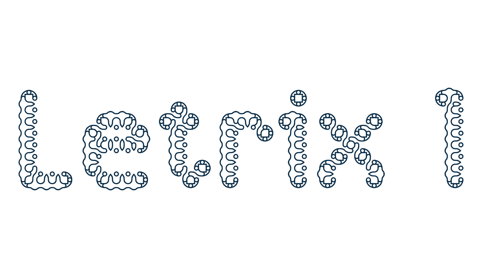 Letrix 1, techno sci-fi font preview