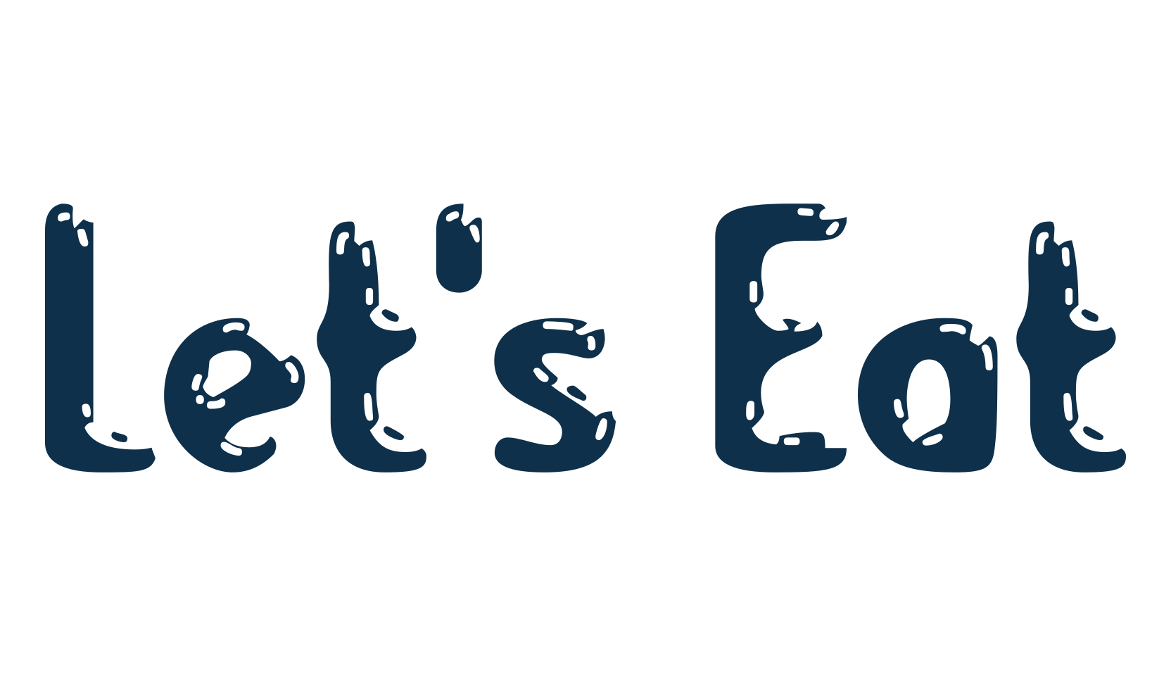 Let's Eat, fancy various decorative font preview