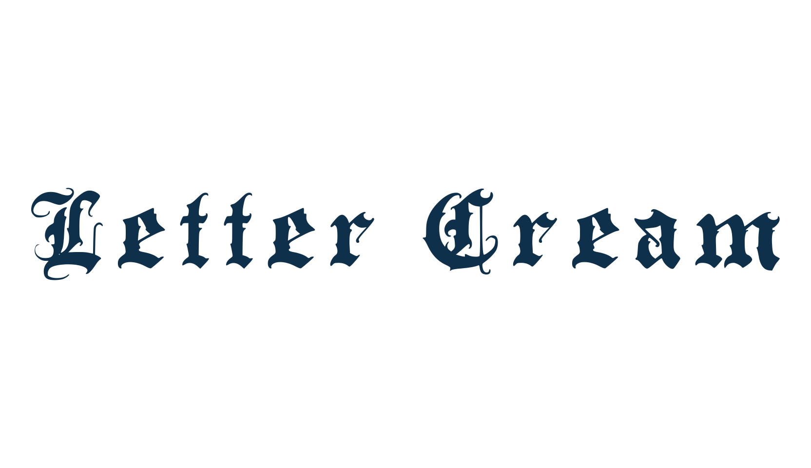 Letter Cream, gothic medieval font preview