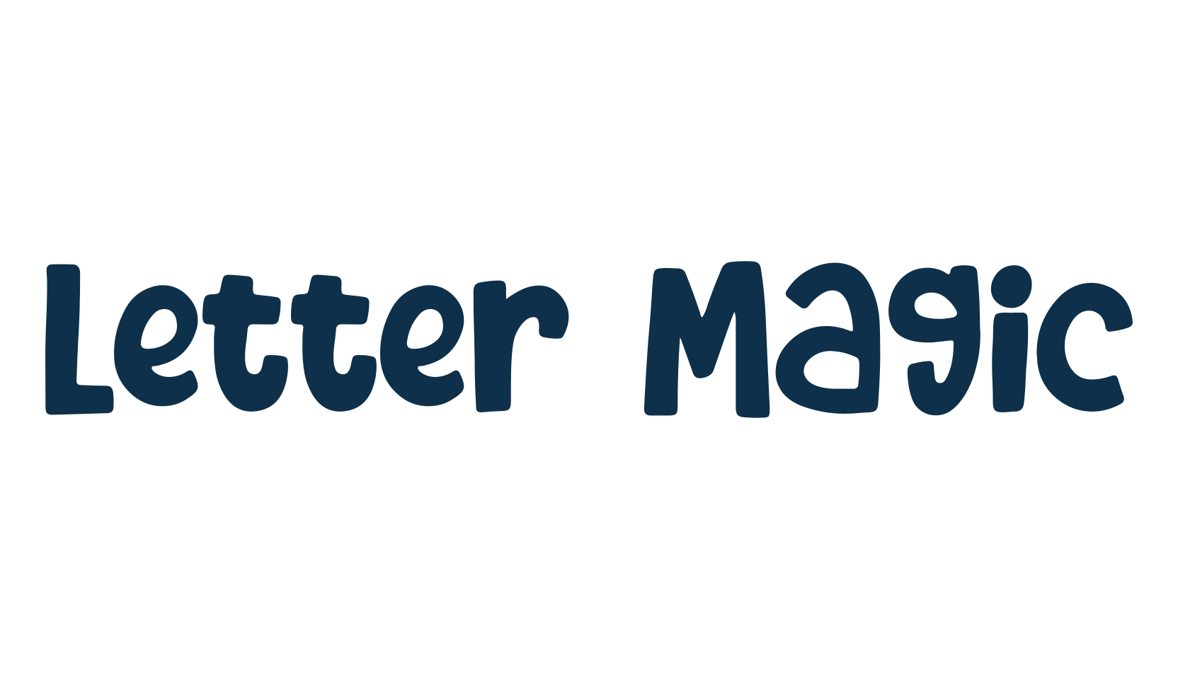 Letter Magic, fancy cartoon decorative font preview