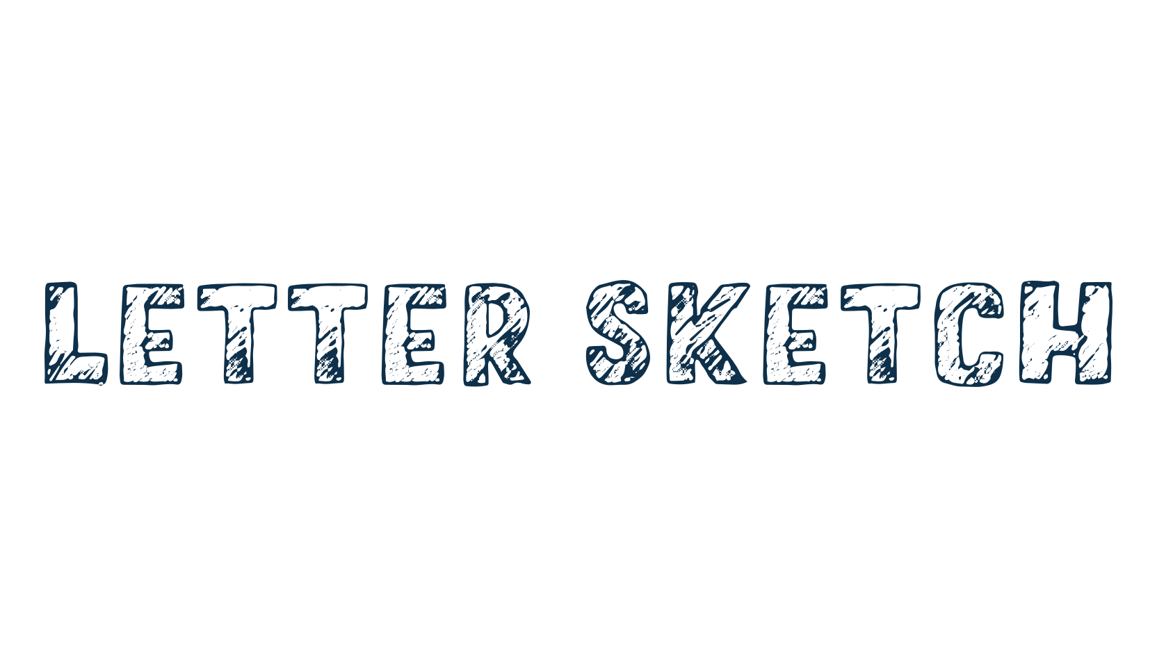 Letter Sketch, eroded font preview
