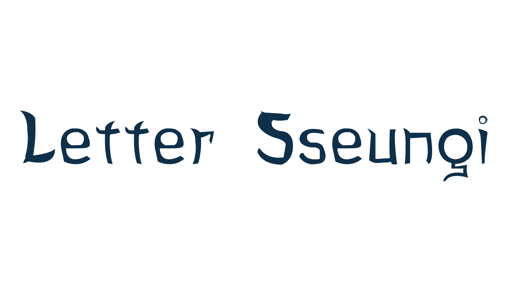 Letter Sseungi, chinese, jpn font preview
