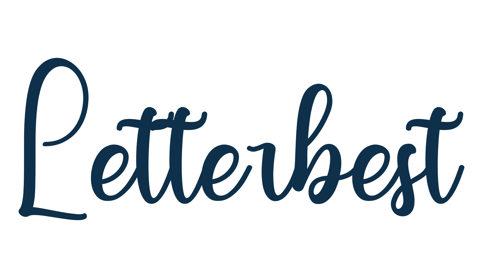 Letterbest, script calligraphy fancy decorative font preview