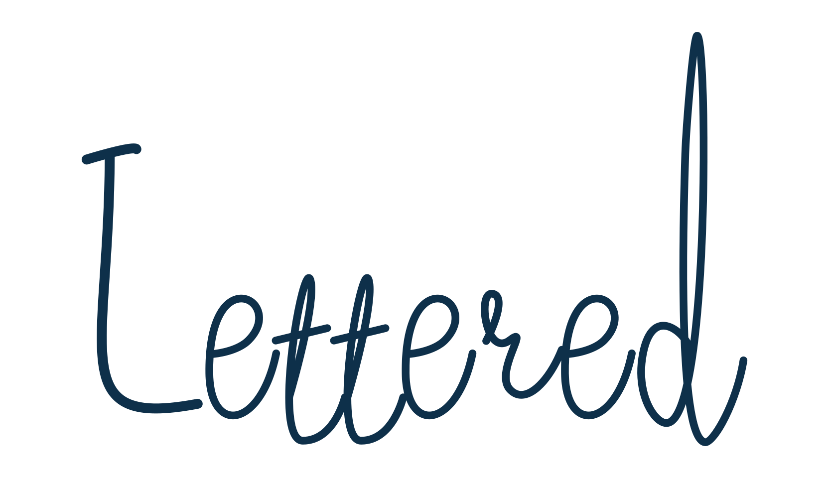 Lettered, handwriting font preview