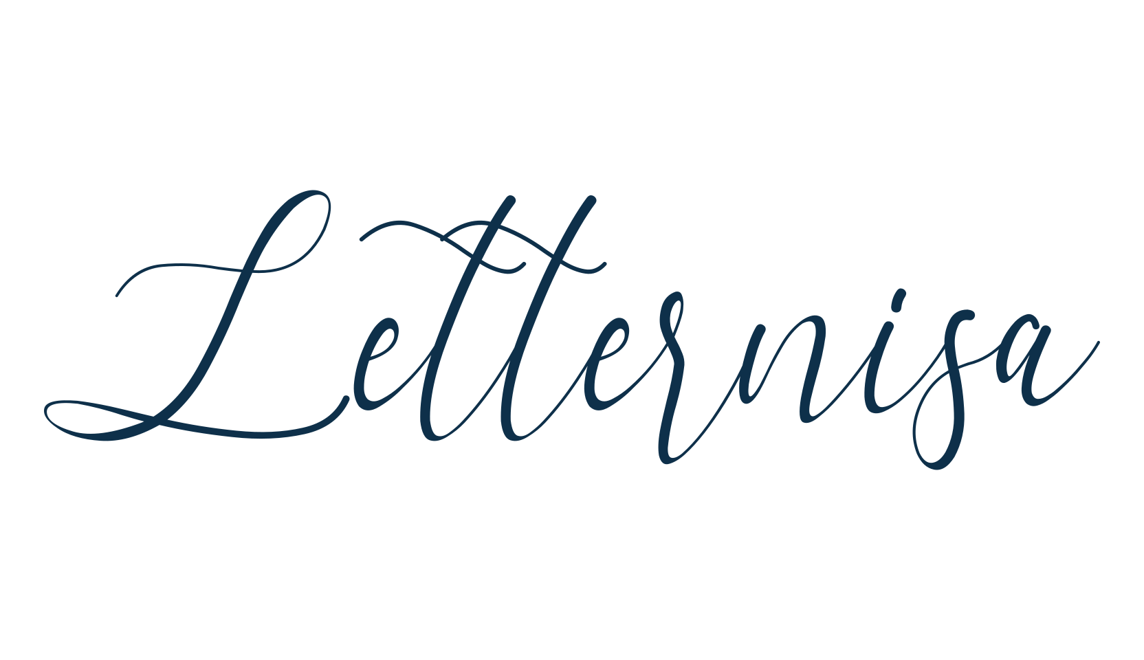 Letternisa, calligraphy font preview