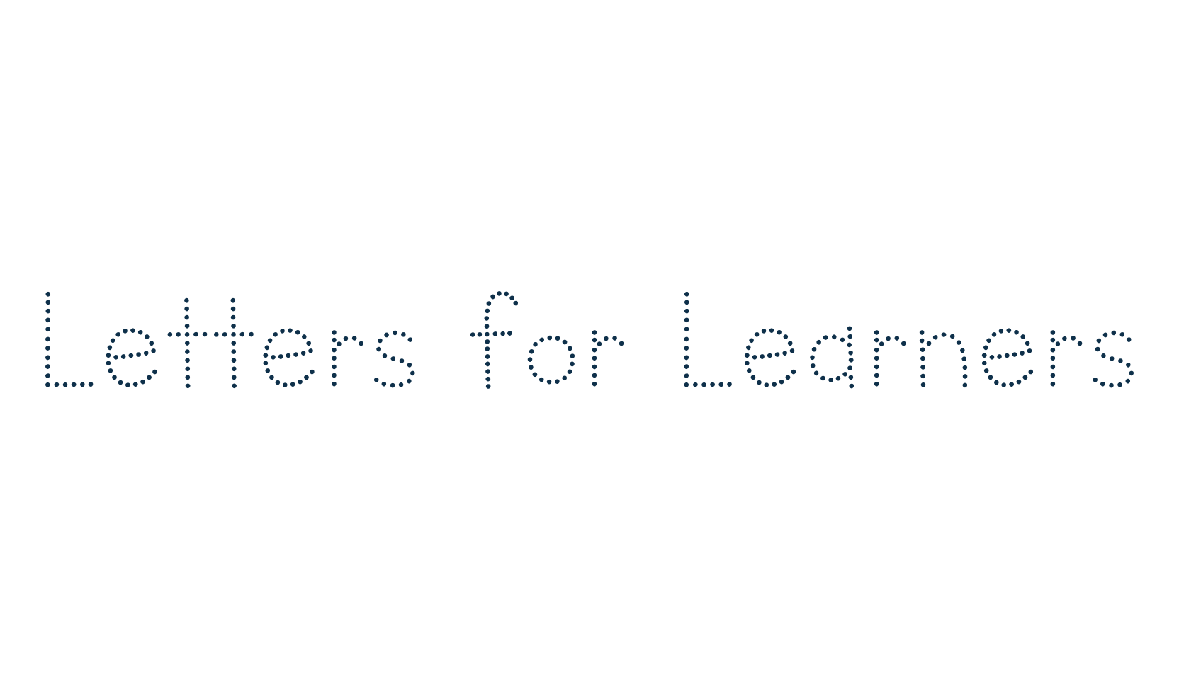 Letters for Learners, script school fancy decorative calligraphy font preview