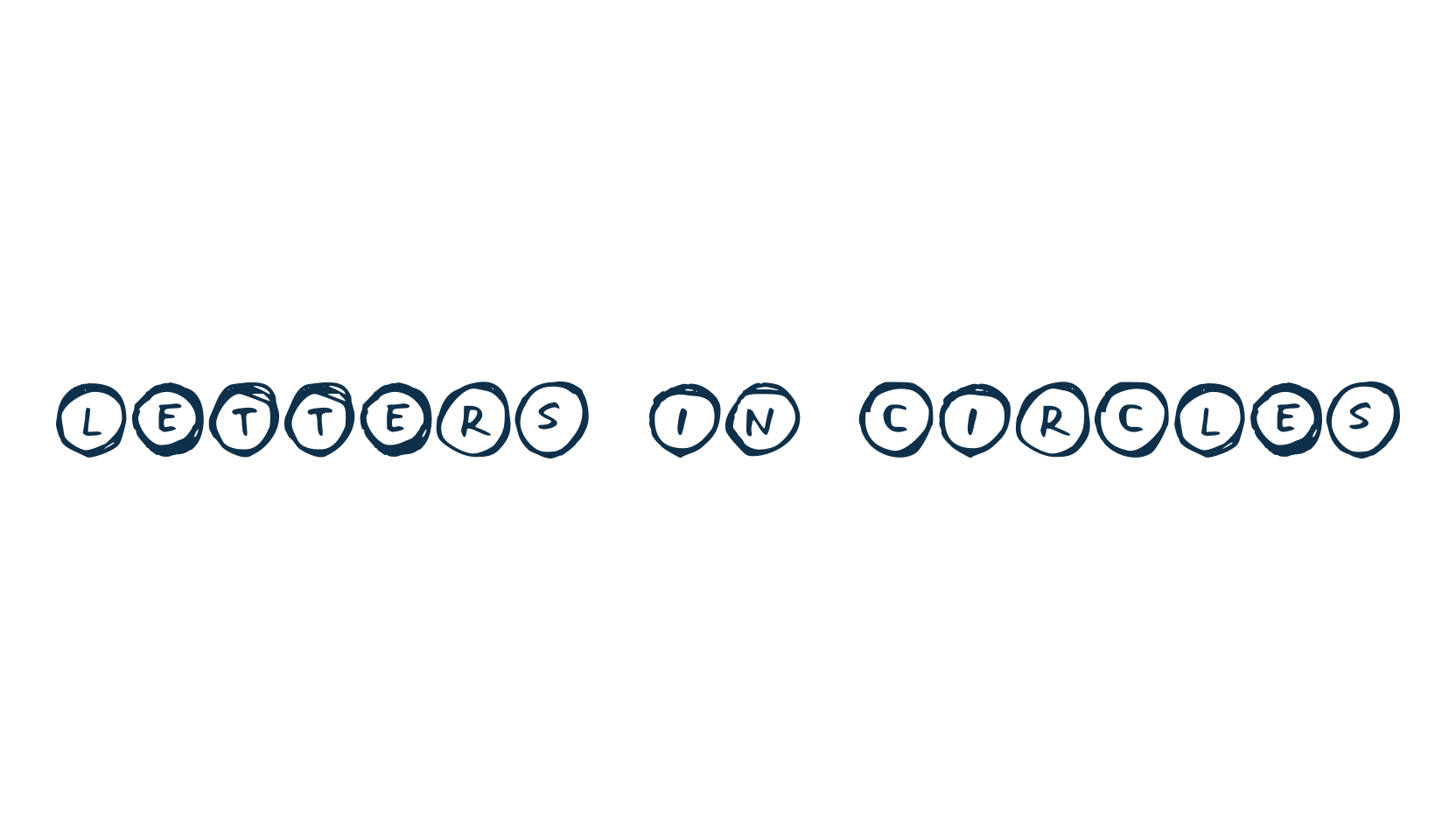 Letters in Circles, fancy decorative font preview