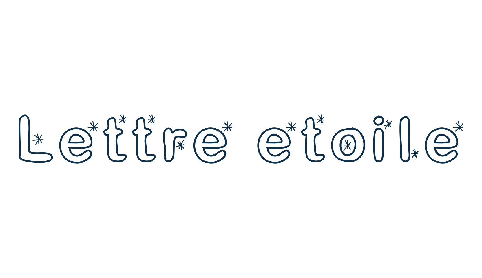Lettre etoile, fancy decorative font preview