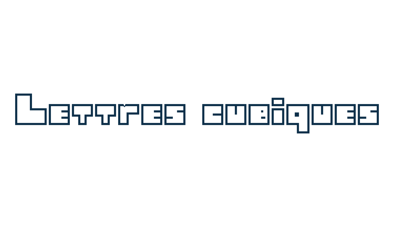 Lettres cubiques, techno square sci-fi font preview