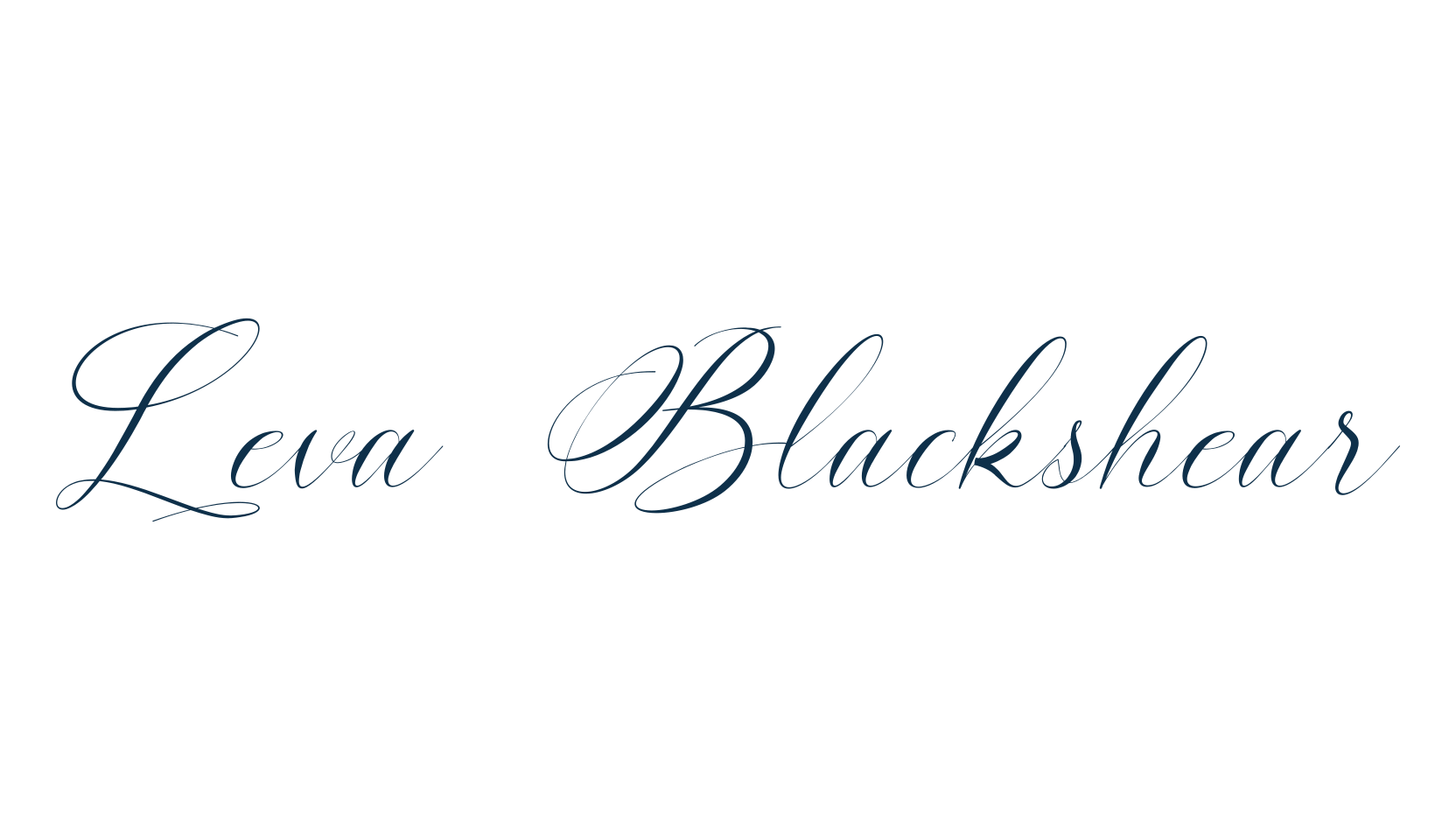 Leva Blackshear, script calligraphy fancy decorative font preview