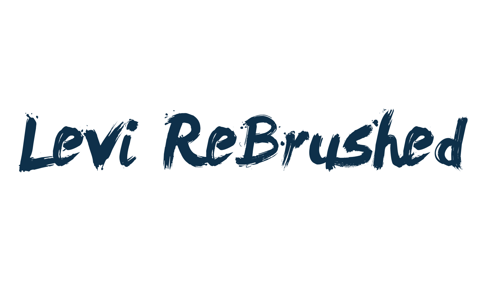 Levi ReBrushed, brush font preview