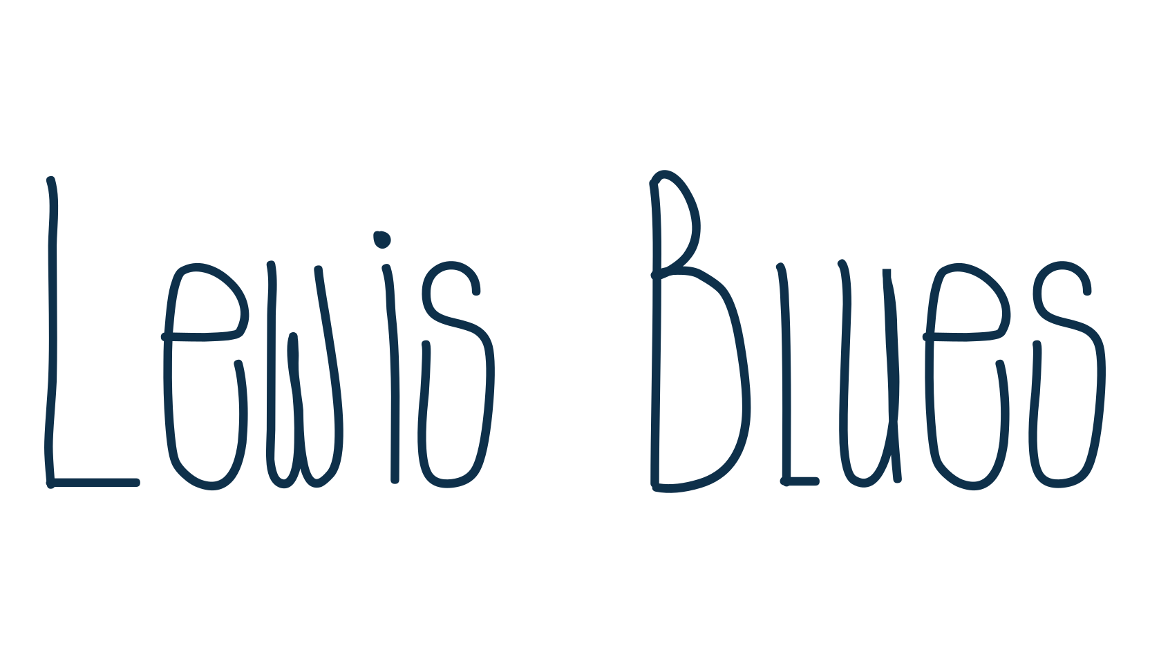 Lewis Blues, fancy various decorative script calligraphy font preview