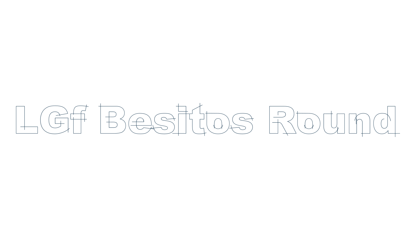 LGf Besitos Round, fancy decorative font preview