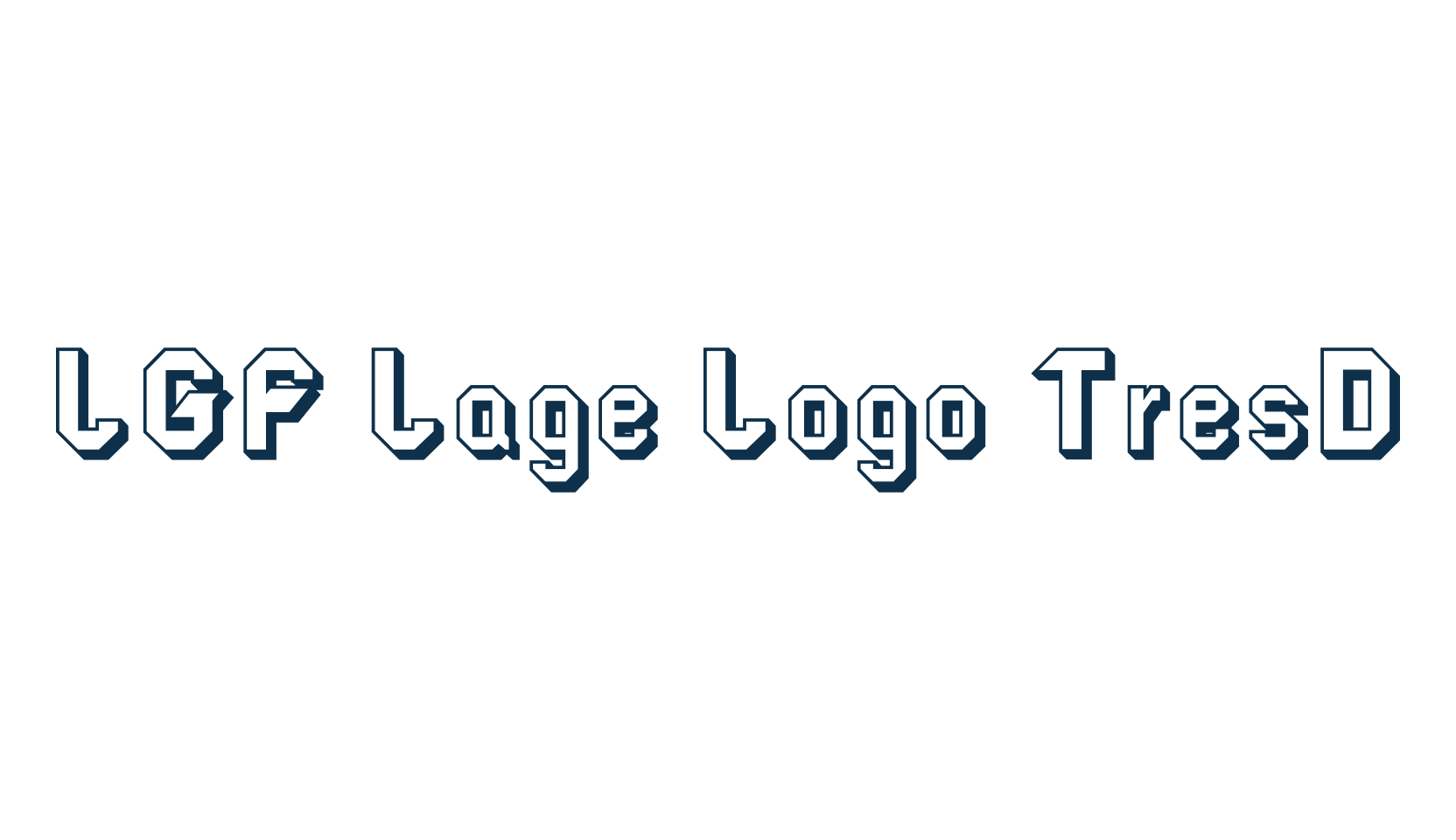 LGF Lage Logo TresD, fancy various techno sci-fi font preview