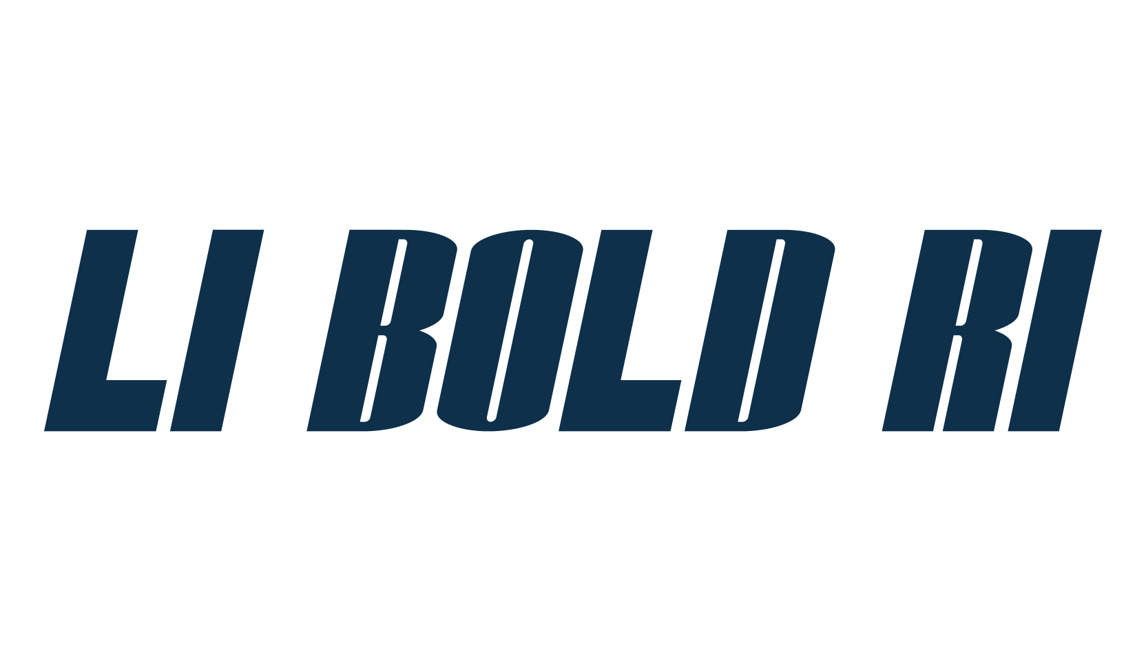 Li Bold Ri, fancy various decorative font preview