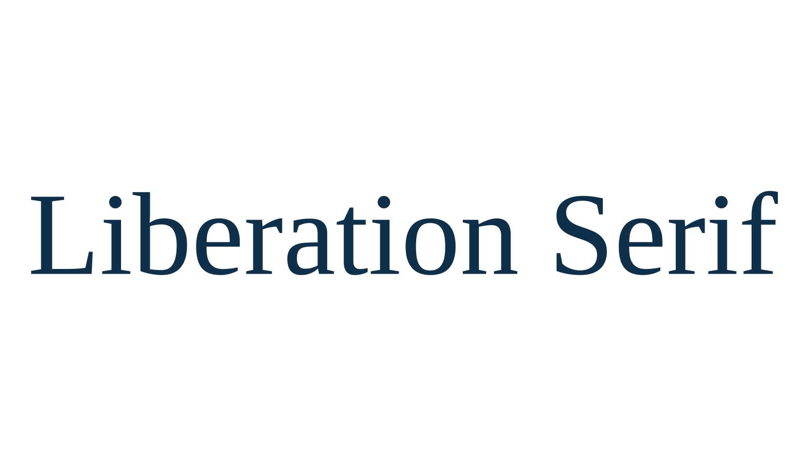 Liberation Serif, basic serif font preview