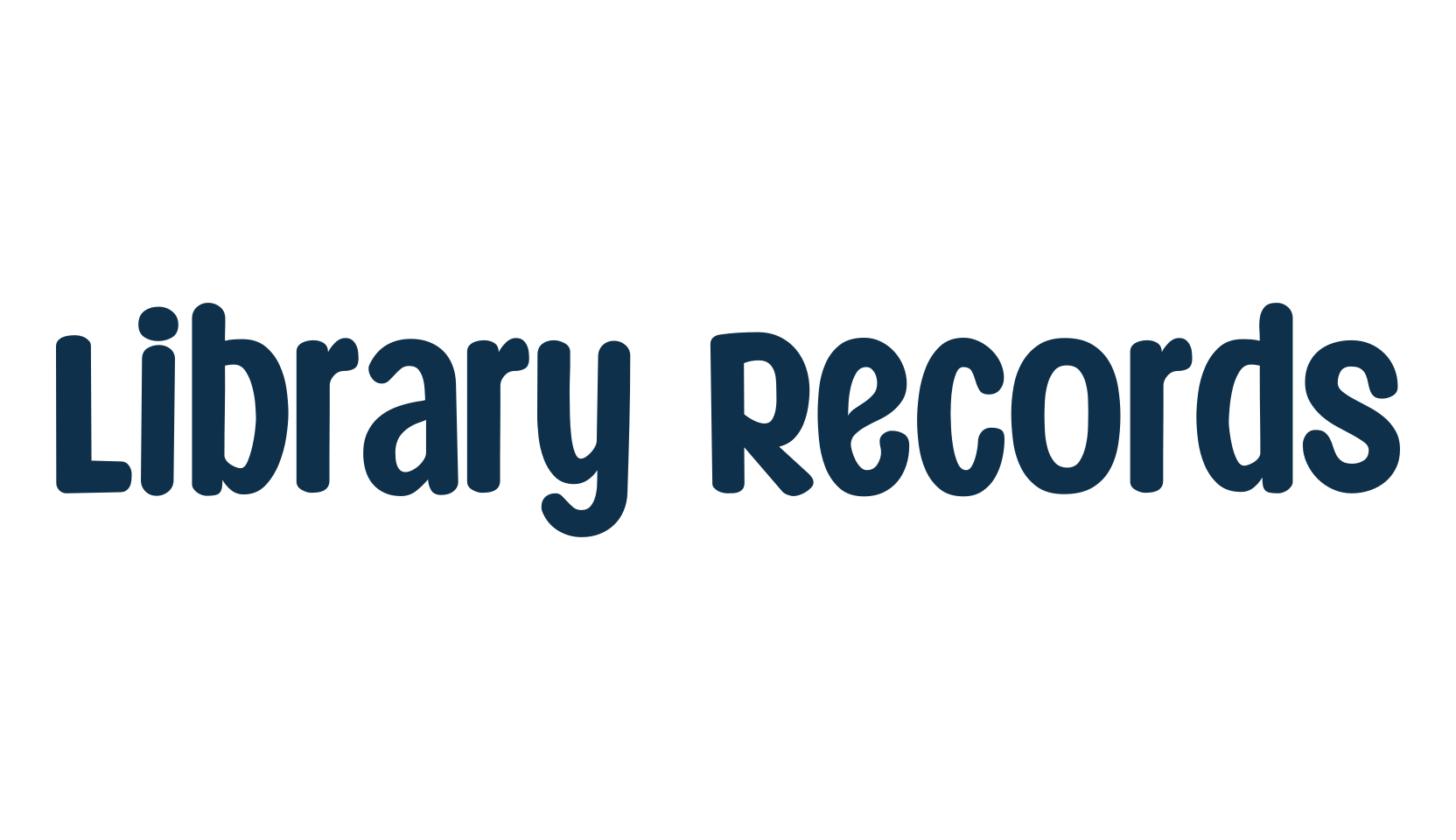 Library Records, fancy various decorative font preview