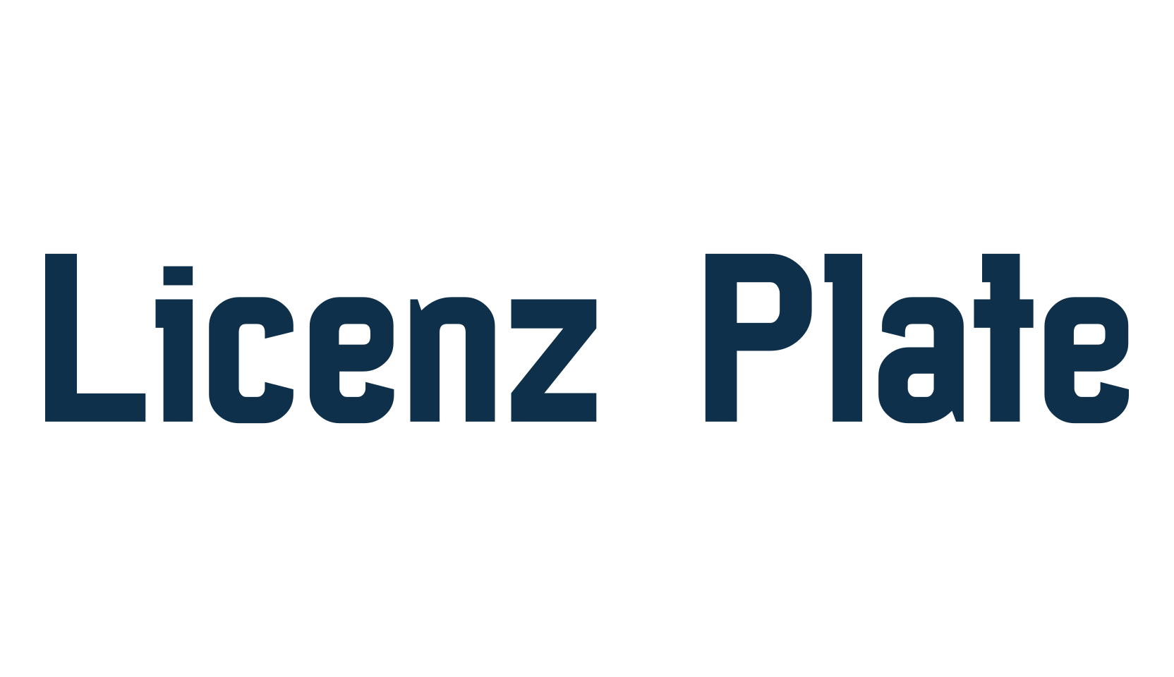 Licenz Plate, various font preview