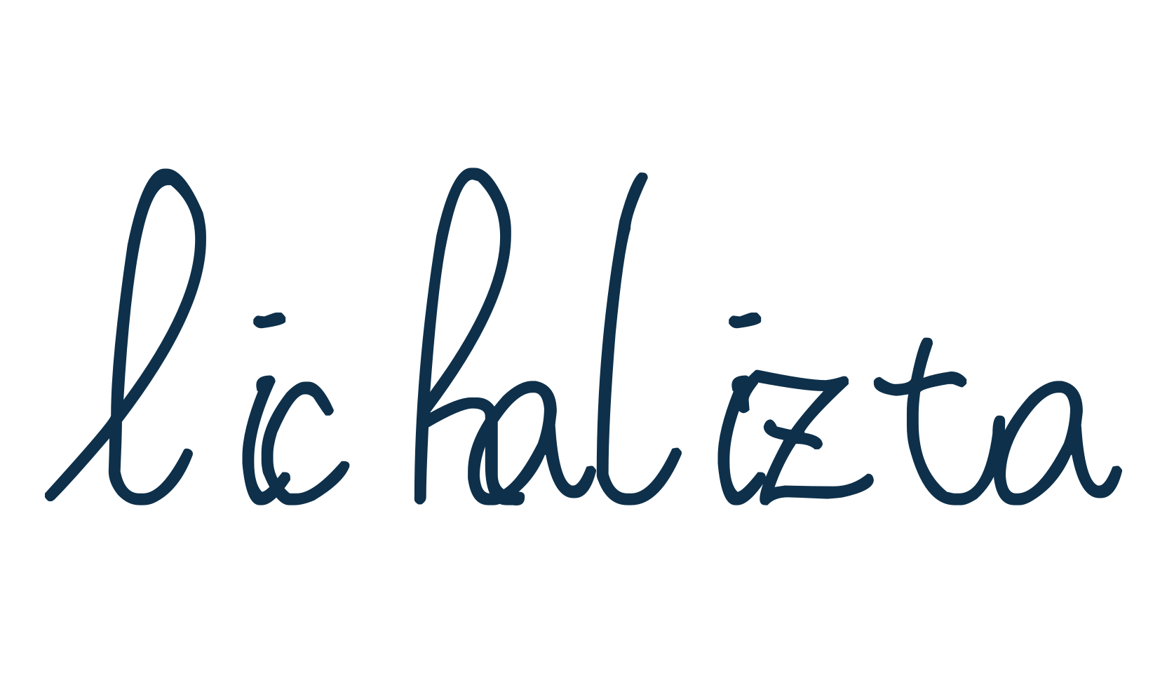 Lichalizta, script handwritten fancy decorative calligraphy font preview