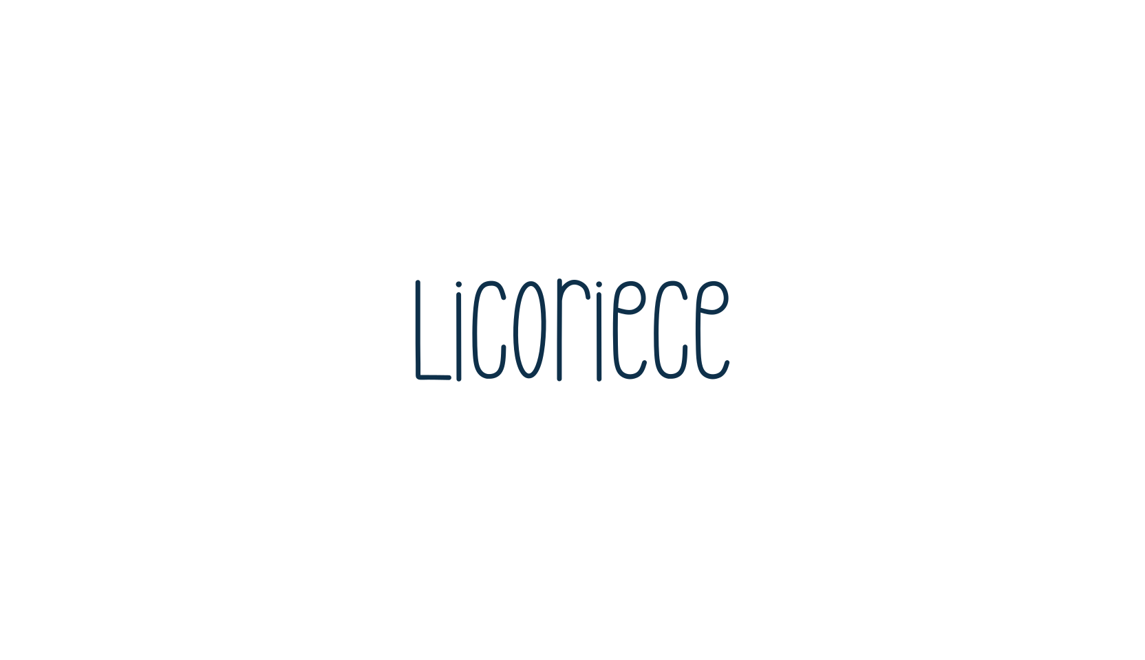 Licoriece, various font preview