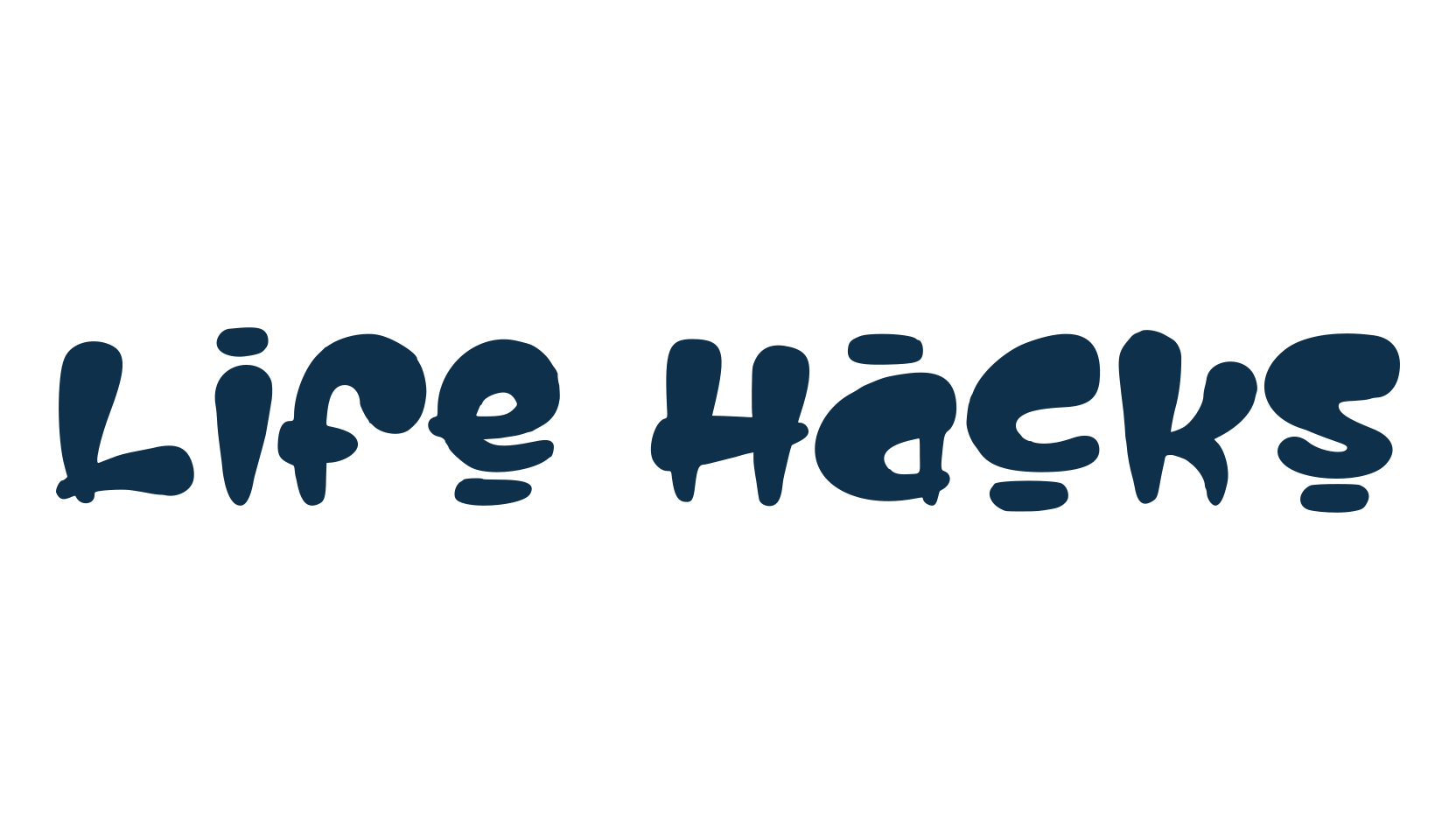 Life Hacks, cartoon font preview