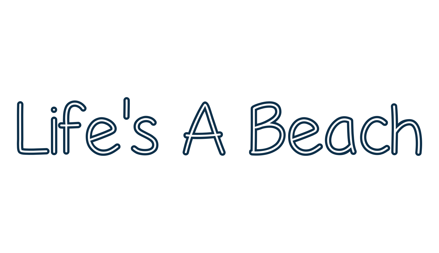 Life's A Beach, script handwritten fancy decorative calligraphy font preview