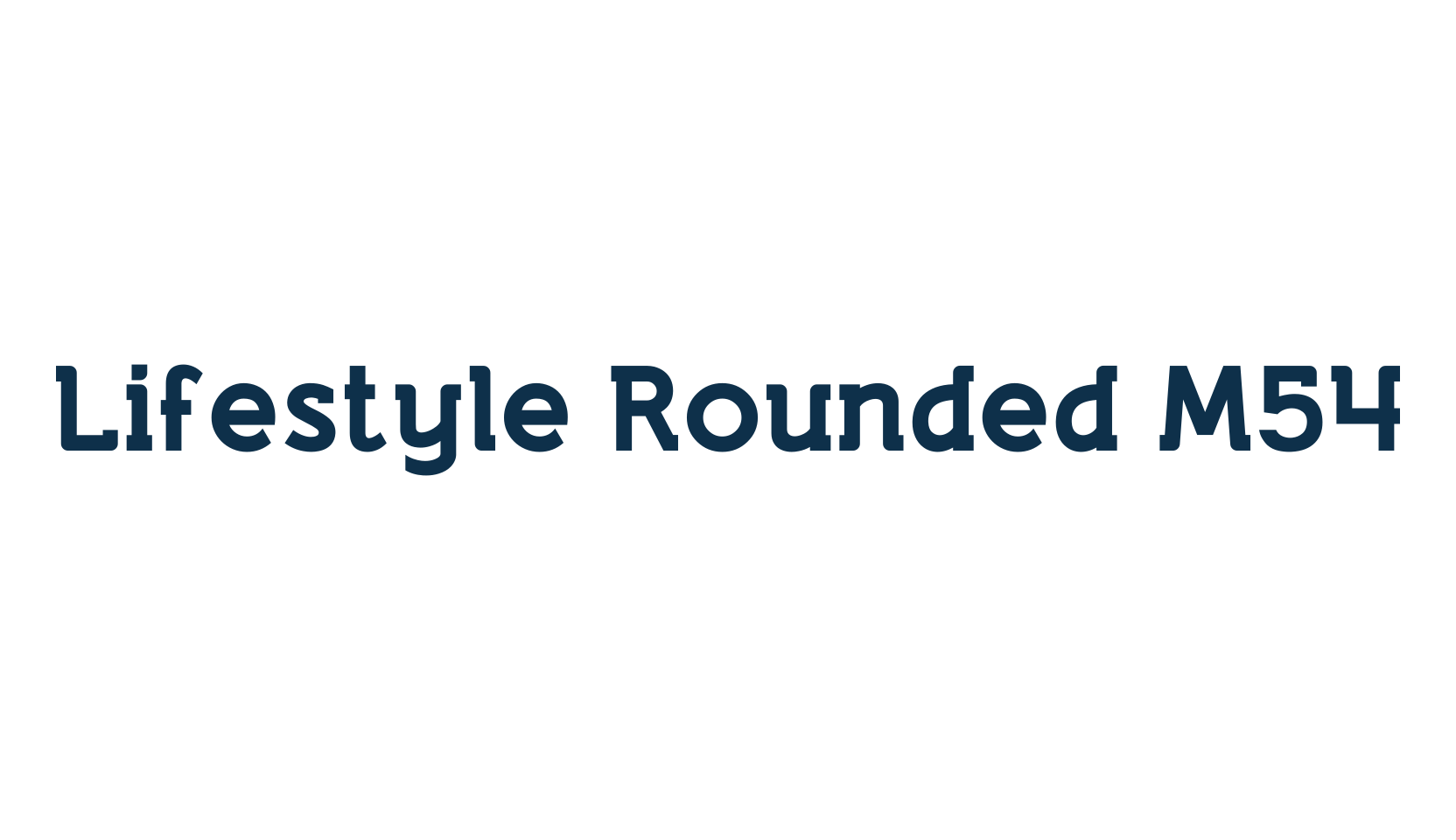 Lifestyle Rounded M54, fancy various basic font preview