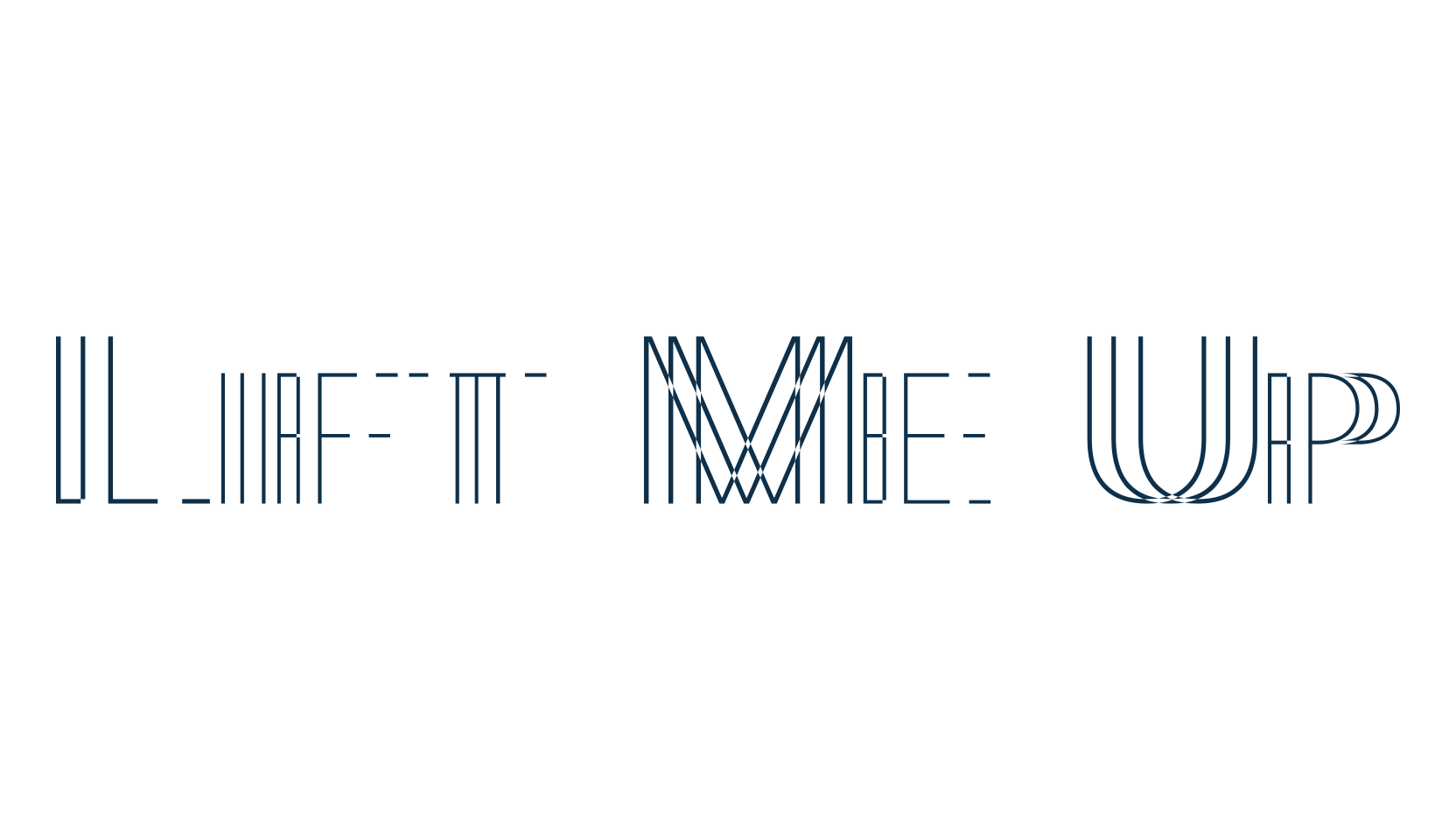Lift Me Up, fancy distorted decorative font preview
