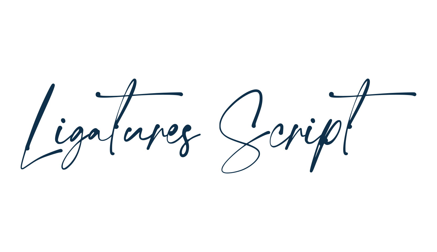 Ligatures Script, handwriting font preview